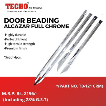 HYUNDAI ALCAZAR FULL CHROME 2020 ONWARDS, SET OF 4 PCS DOOR BEADING