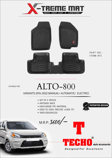 MARUTI ALTO-800 (2019) ONWARDS X-TREME MAT, SET OF 3 PCS