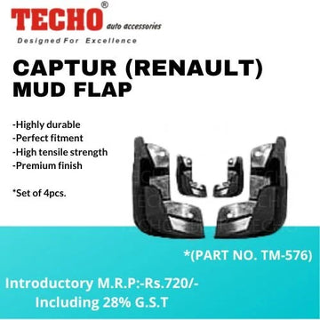 RENAULT CAPTUR 2017 ONWARDS, SET OF 4 PCS MUD GUARD