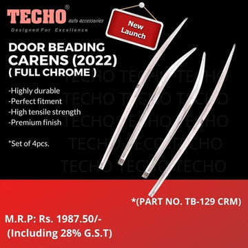 KIA CARNES CHROME 2022 ONWARDS, SET OF 4 PCS DOOR BEADING