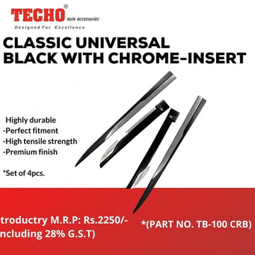 CLASSIC UNIVERSAL BLACK WITH CHROME, SET OF 4 PCS DOOR BEADING