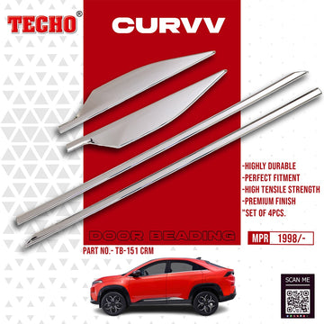 TATA CURVV FULL CHROME 2024 ONWARDS, SET OF 4 PCS DOOR BEADING