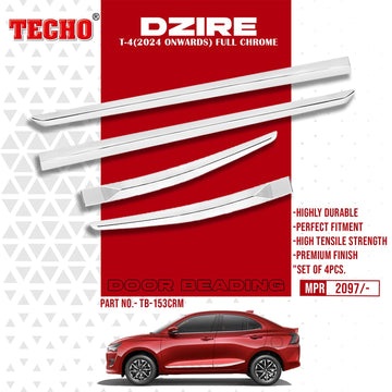 MARUTI DZIRE FULL CHROME 2024 ONWARDS, SET OF 4 PCS DOOR BEADING