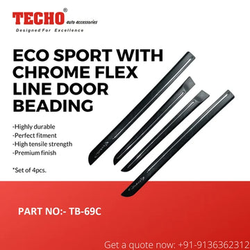 FORD ECO SPORT WITH CHROME 2012-2018, SET OF 4 PCS DOOR BEADING