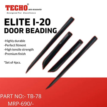 DOOR BEADING FOR HYUNDAI ELITE I-20 BLACK 2018