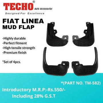FIAT LINEA 2009 ONWARDS, SET OF 4 PCS MUD GUARD