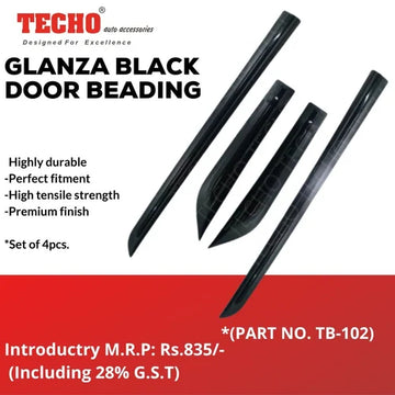 TOYOTA GLANZA BLACK 2015-2021, SET OF 4 PCS DOOR BEADING