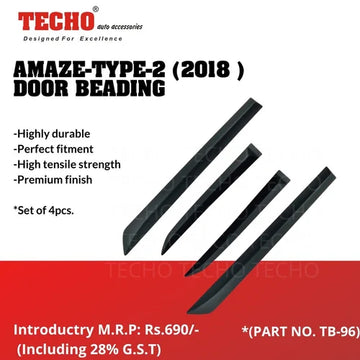 HONDA AMAZE 2018 ONWARDS, SET OF 4 PCS DOOR BEADING