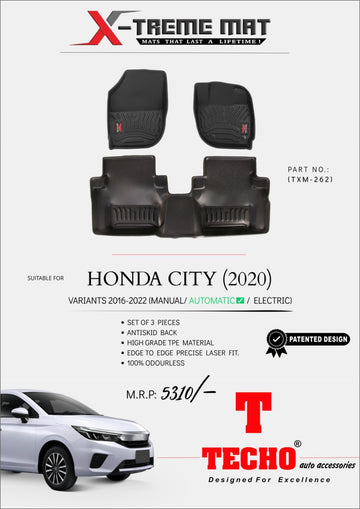 HONDA CITY 2020 ONWARDS X-TREME MAT, SET OF 3 PCS
