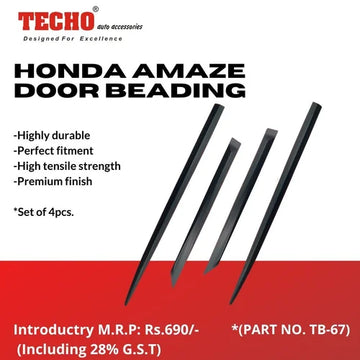 HONDA AMAZE BLACK 2013-2017, SET OF 4 PCS DOOR BEADING