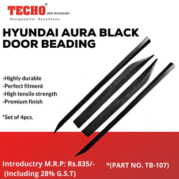 HYUNDAI AURA BLACK 2020 ONWARDS, SET OF 4 PCS DOOR BEADING