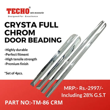 TOYOTA INNOVA CRYSTA FULL CHROME 2016 ONWARDS, SET OF 4 PCS DOOR BEADING