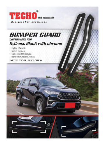 BUMPER GUARD FOR TOYOTA INNOVA HYCROSS BALCK WITH CHROME 2023