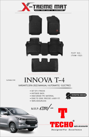 TOYOTA INNOVA 2014 ONWARDS X-TREME MAT, SET OF 4 PCS