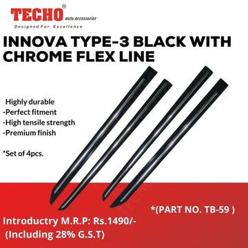 INNOVA TYPE-3 BLACK WITH CHROME FLEX DOOR BEADING