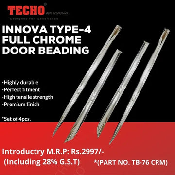 TOYOTA INNOVA FULL CHROME 2014-2016, SET OF 4 PCS DOOR BEADING