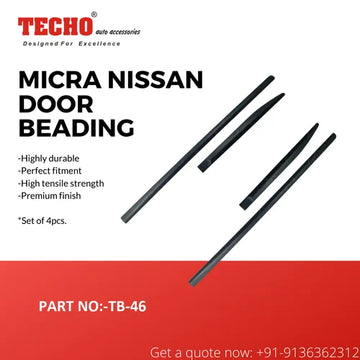 NISSAN MICRA BLACK 2012 ONWARDS, SET OF 4 PCS DOOR BEADING
