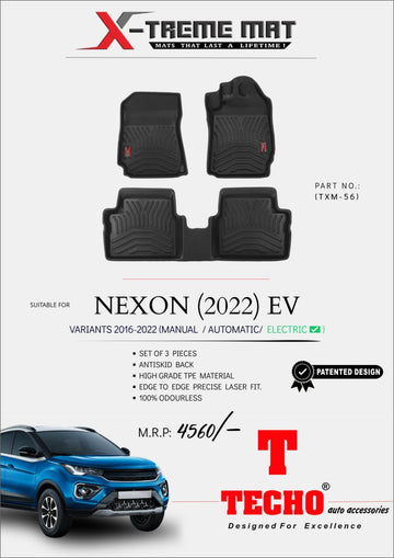 TATA NEXON EV 2022 ONWARDS X-TREME MAT, SET OF 3 PCS