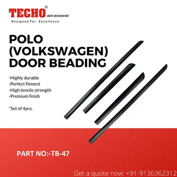 VOLKSWAGEN POLO BLACK 2010 ONWARDS, SET OF 4 PCS DOOR BEADING