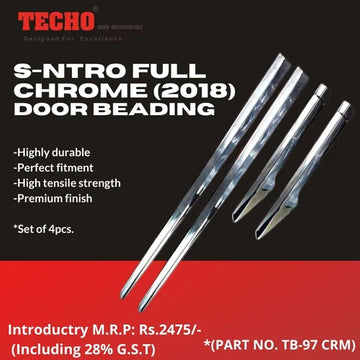 HYUNDAI S-NRTO FULL CHROME 2018 ONWARDS, SET OF 4 PCS DOOR BEADING