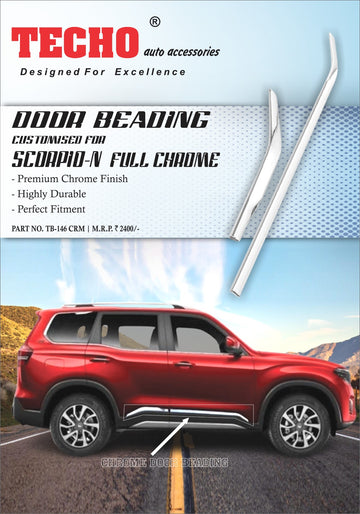 MAHINDRA SCORPIO-N FULL CHROME 2023 ONWARDS, SET OF 4 PCS DOOR BEADING