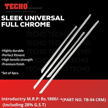UNIVERSAL SLEEK FULL CHROME, SET OF 4 PCS DOOR BEADING