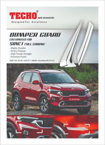 BUMPER GUARD FOR KIA SONET CHROME 2020