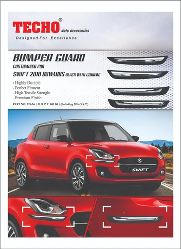 SWIFT 2020 BLACK WITH CHROME BUMPER GUARD