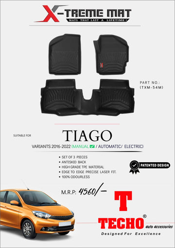 TATA TIAGO 2020 ONWARDS X-TREME MAT, SET OF 3 PCS
