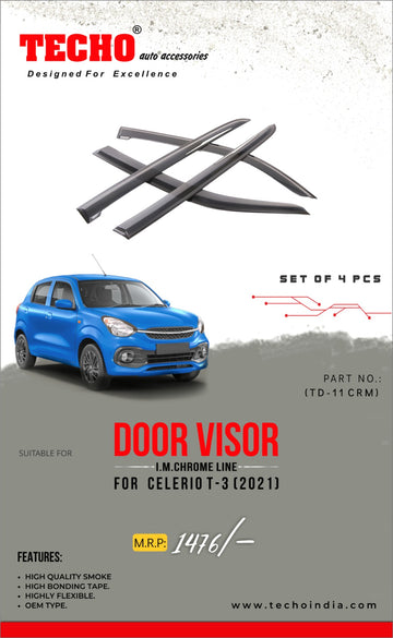 MARUTI CELERIO CHROME LINE 2021 ONWARDS, SET OF 4 PCS DOOR VISOR