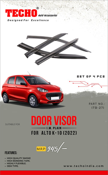 MARUTI ALTO K-10 PLAIN 2014 ONWARDS, SET OF 4 PCS DOOR VISOR