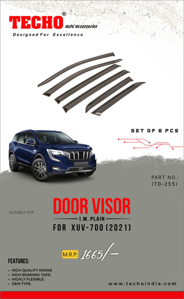 MAHINDRA XUV-700 PLAIN 2021 ONWARDS, SET OF 6 PCS DOOR VISOR