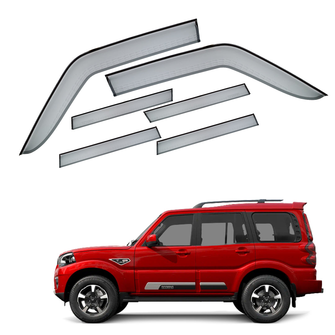 DOOR VISOR FOR MAHINDRA SCORPIO CLASSIC (6PCS) PLAIN