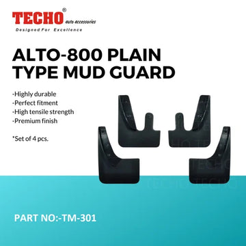 MARUTI ALTO-800 PLAIN TYPE 2012 ONWARDS, SET OF 4 PCS  MUD GUARD