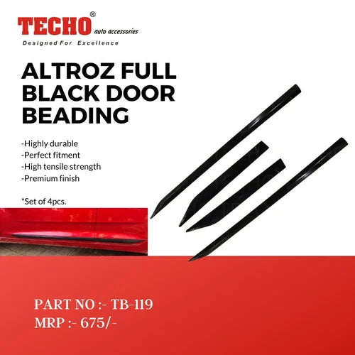 TATA ALTOZ FULL BLACK 2020 ONWARDS, SET OF 4 PCS  DOOR BEADING