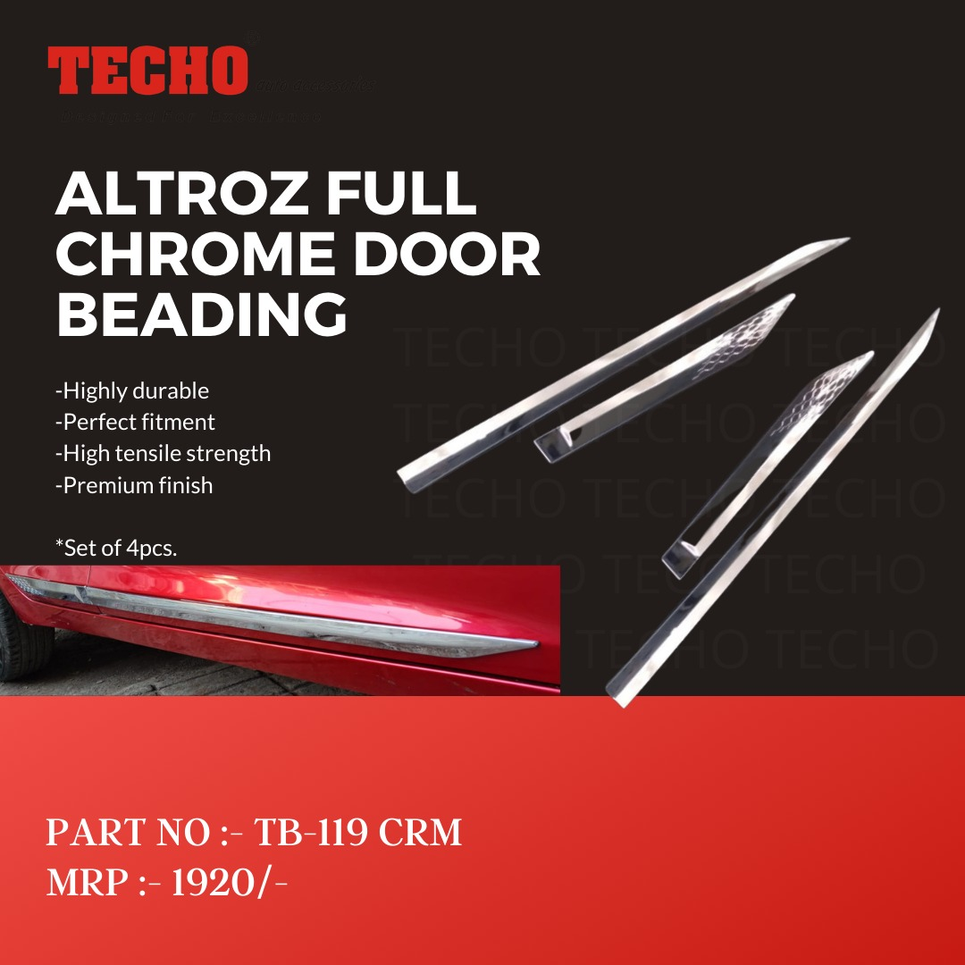TATA ALTROZ FULL CHROME 2020 ONWARDS, SET OF 4 PCS  DOOR BEADING