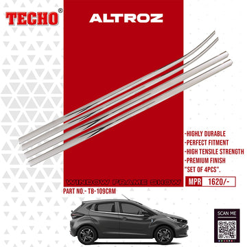 TATA ALTROZ FULL CHROME 2020 ONWARDS, SET OF 4 PCS  DOOR BEADING