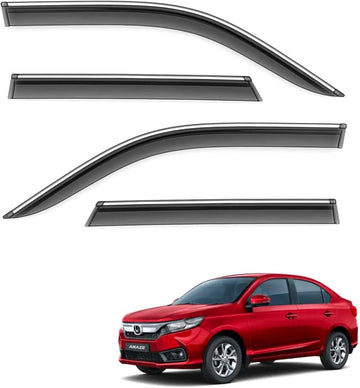 DOOR VISOR FOR HONDA AMAZE CHROME LINE  2013- 2017