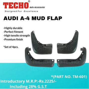 AUDI A-4 2008-2016, SET OF 4 PCS  MUD GUARD