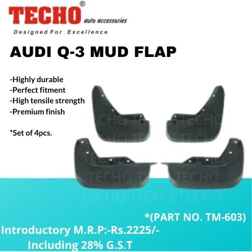 AUDI Q-3 2011 ONWARDS, SET OF 4 PCS  MUD GUARD