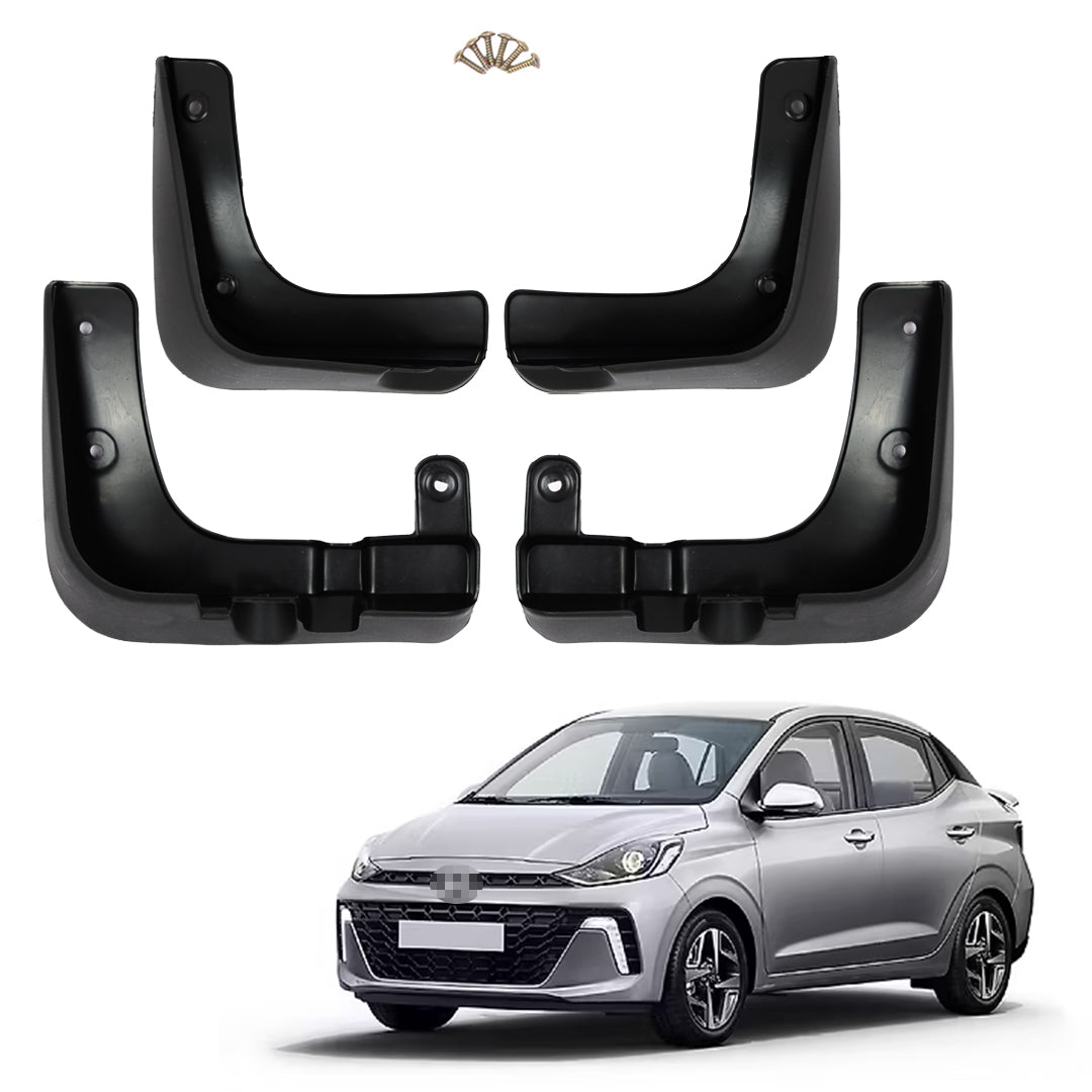 HYUNDAI AURA 2020 ONWARDS, SET OF 4 PCS  MUD GUARD