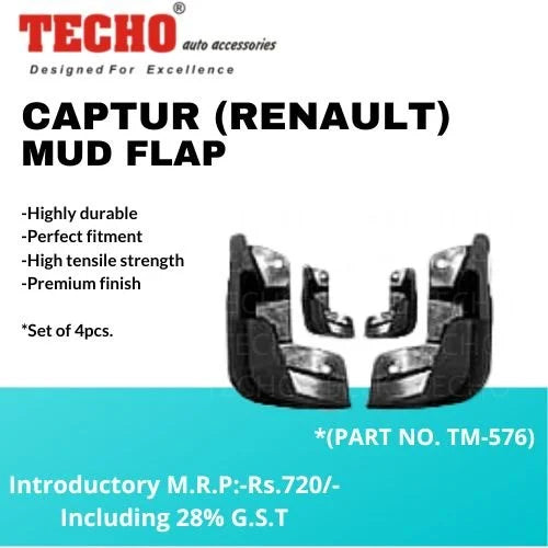 RENAULT CAPTUR 2017 ONWARDS, SET OF 4 PCS  MUD GUARD
