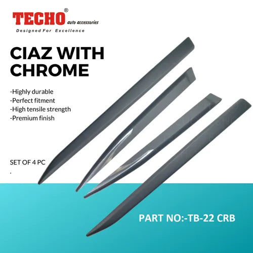 MARUTI CIAZ WITH CHROME 2014 ONWARDS, SET OF 4 PCS  DOOR BEADING