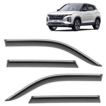 HYUNDAI CRETA CHROME LINE 2015-2019, SET OF 4 PCS  DOOR VISOR