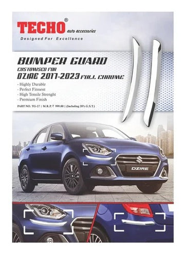 DZIRE 2017-2023 CHROME BUMPER GUARD