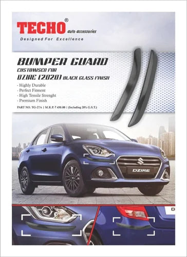 BUMPER GUARD FOR MARUTI SUZUKI DZIRE BLACK 2020