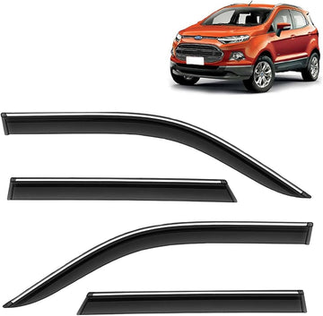 FORD ECO SPORT CHROME LINE 2003-2022, SET OF 4 PCS  DOOR VISOR