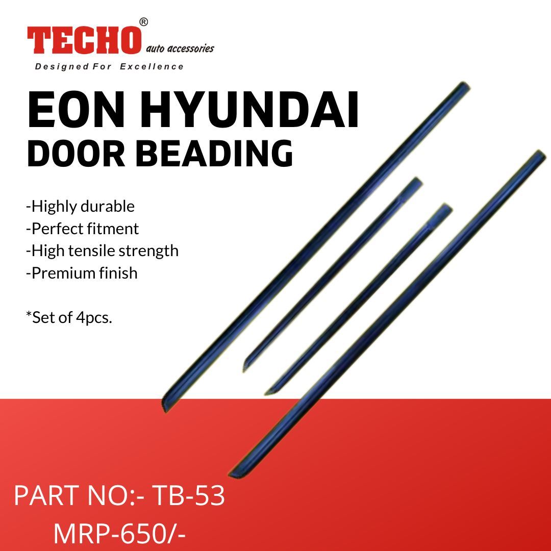 HYUNDAI EON BLACK 2011 ONWARDS, SET OF 4 PCS  DOOR BEADING