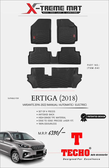 MARUTI ERTIGA 2018 ONWARDS X-TREME MAT, SET OF 3 PCS