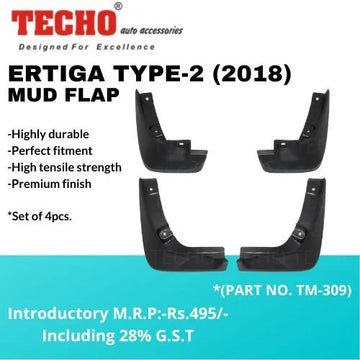 MARUTI ERTIGA T-2 2018 ONWARDS, SET OF 4 PCS  MUD GUARD